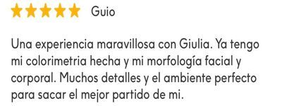 Captura de reseña de una clienta de Giulimage (4)